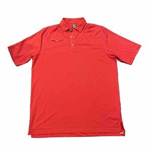 Footjoy FJ Polo Shirt Mens Size XL Golf Dark Pink Short Sleeved Athletic Fit